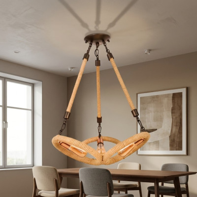Lampada lampadario lampadario lampadario lampada da soffitto in vetro marrone moderno