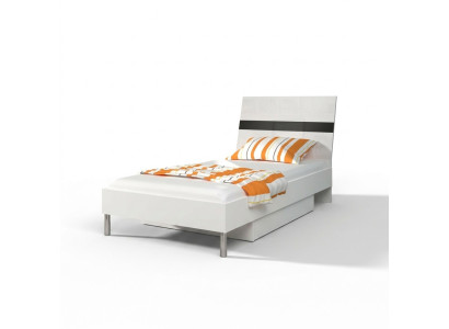 Letti in legno design Letto singolo lucido design camera ragazzi ragazzo nero