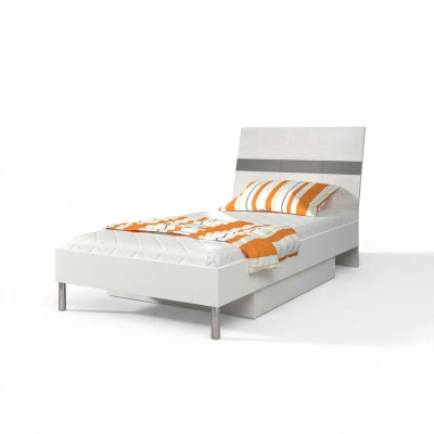 Letti Lettino Camera da letto Letto Lettino Mobili Legno Grigio Lucido Nuovo