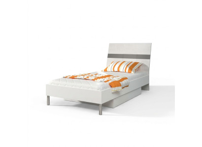 Letti Lettino Camera da letto Letto Lettino Mobili Legno Grigio Lucido Nuovo