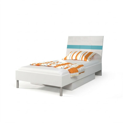 Letti Letto da bambino Camera per bambini Letto Lettino Mobili in legno Turchese Lucido Nuovo