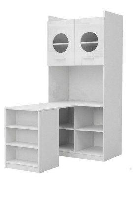 Scrivania ad angolo moderna Scrivania in legno Camera per ragazzi e bambini Bianco Mobili design