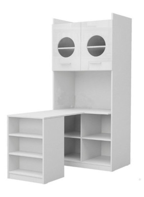 Scrivania moderna in legno angolare per ragazzi camera da letto bianca design di mobili