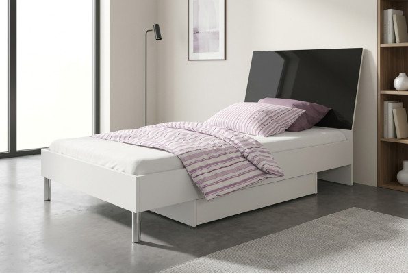 Camera dei bambini Letto Singolo Camera per ragazzi Nero Legno Letti Camera da letto Nuovi