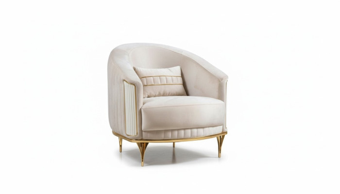 Poltrona Moderna Divano Sofa Relax Tessuto Lounge Tessuto Sedile di lusso Poliestere