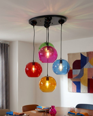 Design Lampadario Lampade a Soffitto Moderne Argento Lampada da Parete Colorata