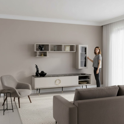 Italia stile mobile TV credenza sideboard mobile lussuoso mobile cassettiera 205cm