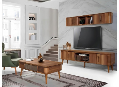 Mobile tv in stile moderno in legno per soggiorno, nuovo mobiletto moderno per salotto.