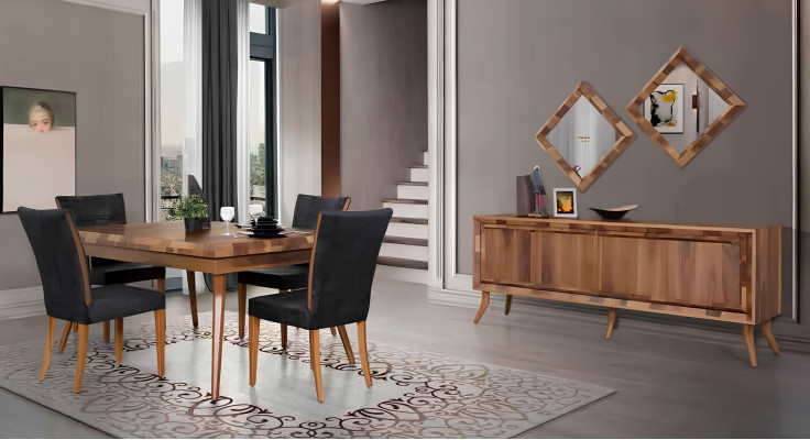 Sideboard cassettiera credenza armadi credenze marrone lusso xxl 200cm Nuovo