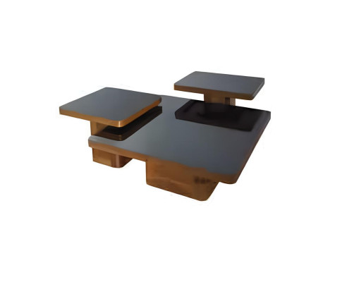 Set di tavoli per soggiorno in legno, tavolino da caffè, mobili, legno, vetro, set di tavolini.