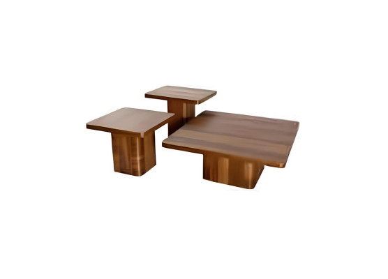 Set tavolo in legno tavolino 3 pezzi. Set di tavoli in legno per soggiorno divano tavoli mobili.