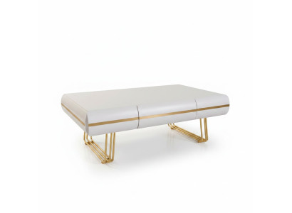 Tavolino da salotto Tavolo Tavolino Tavolino da salotto Tavolini moderni bianco e oro
