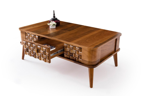 Tavolino da salotto rettangolare moderno in legno design tavoli di lusso per il soggiorno.