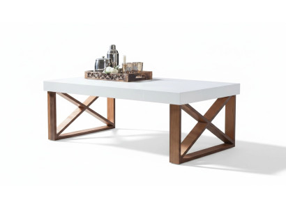 Tavolino da salotto Tavolino da caffè Soggiorno Bianco Lusso Tavoli da salotto Design Tavoli in legno