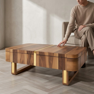 Tavolini in legno per il soggiorno stile lusso tavolo tavolino da caffè tavolino.
