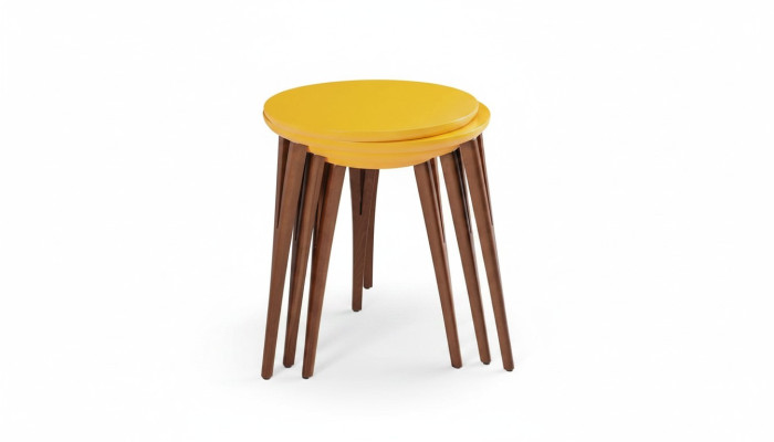 Tavoli in legno tavolini da appoggio vasi di fiori set tavolino tavolo da caffè 3pz.