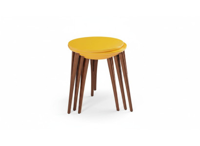 Tavoli in legno tavolini da appoggio vasi di fiori set tavolino tavolo da caffè 3pz.