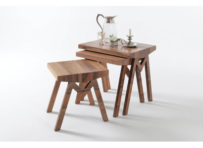 Supporto per fiori Tavolini da salotto Tavoli in legno Set di tavoli Tavolino da salotto 3 pezzi.