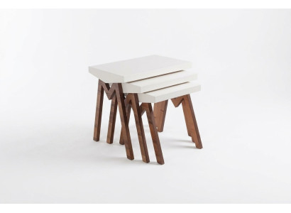Porta vasi da fiori, tavolini da appendere, tavolini in legno, set di tavolini, tavolino, tavolino da salotto 3 pezzi.