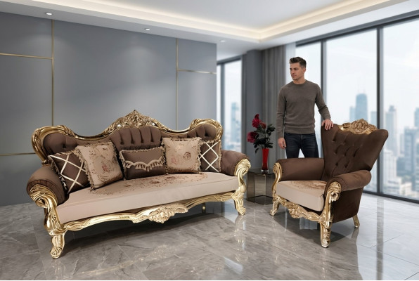 Classico set di divani per il salotto, divano, arredamento per il soggiorno, divano 3 posti + 1.