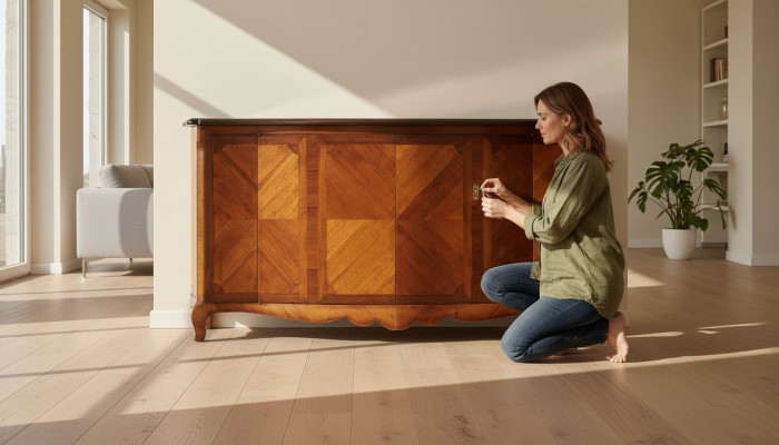 Arredamento Scaffali Vetrine Credenza Buffet Mobili italiani in legno massello 200 cm