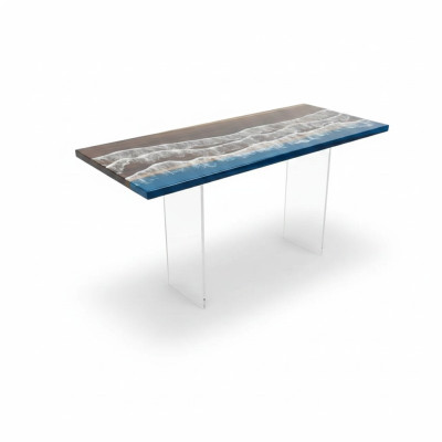 Tavolo da pranzo moderno in resina epossidica Mobili di design Tavolo in resina epossidica 121x51cm