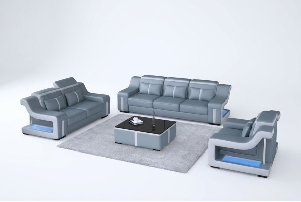 Divano USB Divano Imbottito 3+2+1 Set di divani in pelle Combinazione nuovo