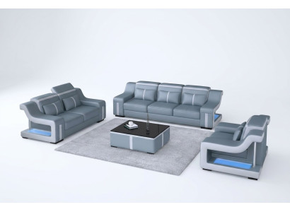Divano USB Divano Imbottito 3+2+1 Set di divani in pelle Combinazione nuovo