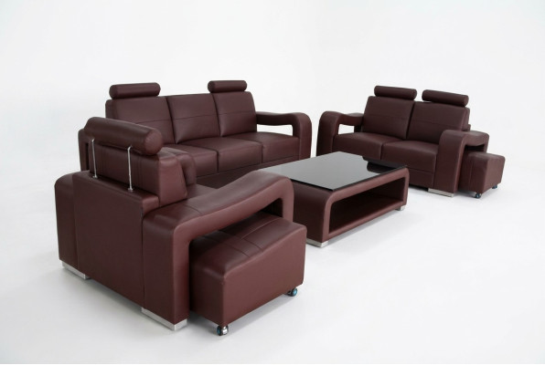 Set di divani in pelle con USB, divani imbottiti, divani di lusso, nuovo soggiorno 3 posti + 2 posti + 1 posto.   Set di divani in pelle con USB, divani imbottiti, divani di lusso, nuovo soggiorno 3 posti + 2 posti + 1 posto.