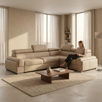 Design divano ad angolo in pelle tessuto imbottito multifunzione divani divano nuovo
