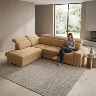 Divano ad angolo a L AVANT con funzione letto angolare divano angolare paesaggio salotto