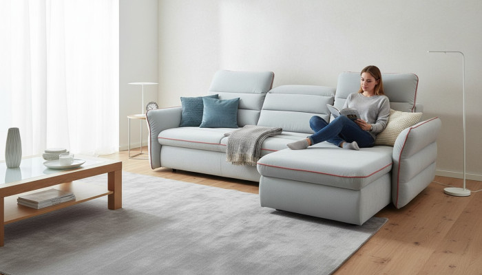 Design divano angolare divano paesaggistico tessile imbottiti divani pelle multifunzione