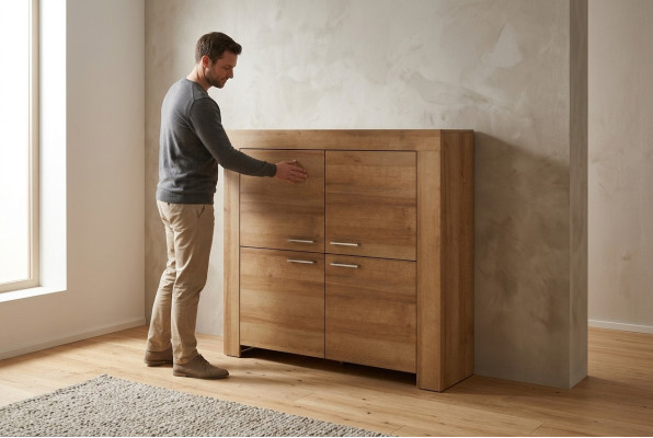 Comò Comò Armadio Soggiorno Legno Armadi Vetrina Guardaroba Credenza