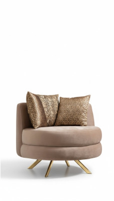 Poltrona di lusso Design classico Tessuto soggiorno Lounge Nuovo