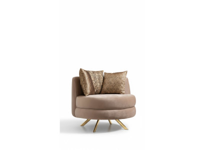 Poltrona di lusso Design classico Tessuto soggiorno Lounge Nuovo
