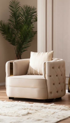 Salotto Poltrona di lusso Moderno Singolo Design Chesterfield 1 posto Mobili Italiani
