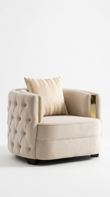 Salotto Poltrona di lusso Moderno Singolo Design Chesterfield 1 posto Mobili Italiani
