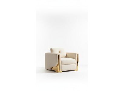 Design poltrona monoposto Tessuto Soggiorno Lounge Metallo Design di lusso Divano Mobili