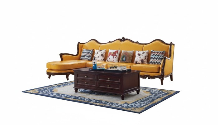 Divano d'angolo classico Giallo Divano Impero Sofa Divano in pelle Divani Divani