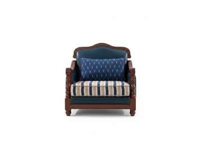 Design poltrona in pelle per il salotto Lounge Sedia di lusso Design Arredamento Blu
