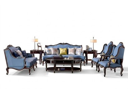 Lussuoso Classico Chesterfield Set Divano 3+2+1+1 Posti Blu Nero