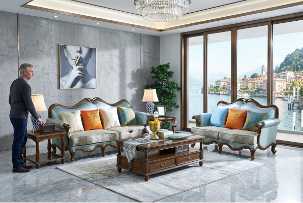 Mobili di lusso divano set 3+2 posti divano set poltrona divano poltrona