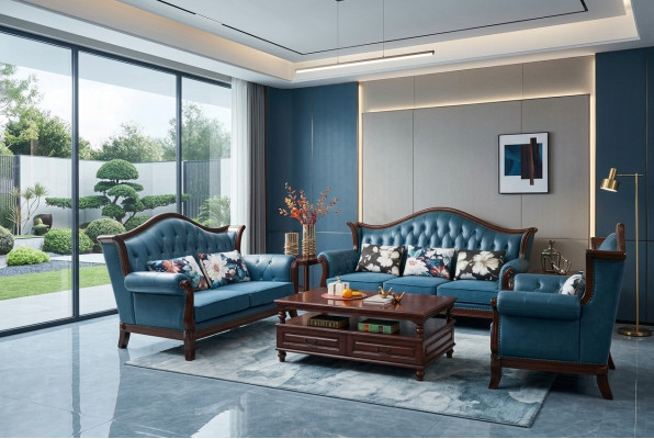 Set di divani 3+2 posti Set di divani, divano poltrona in pelle di lusso