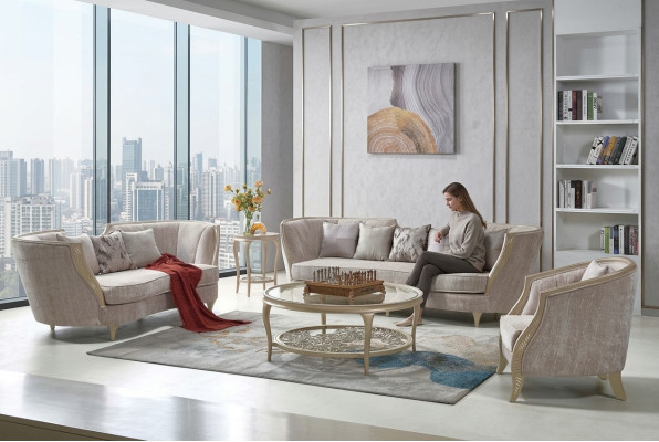 Sofà di lusso per hotel mobili divano elegante in stile sofà in tessuto