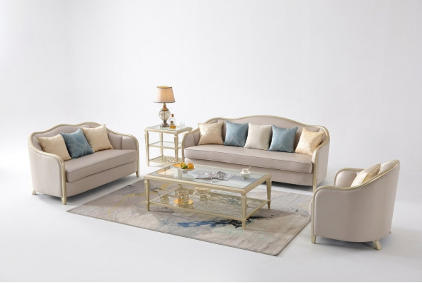 Design dei sofà Set di sofà 3+2+1 posti in tessuto divano moderno