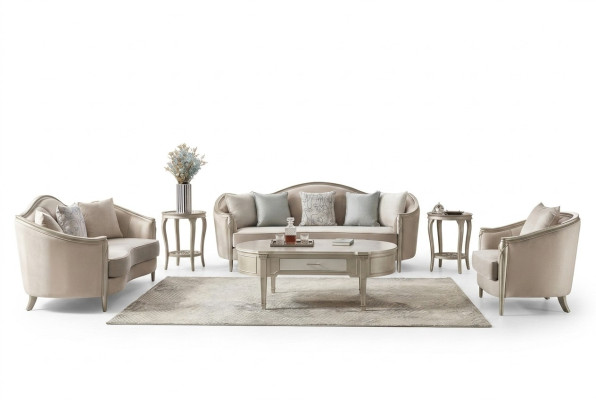 Set di divani 3 2 1 posti in design moderno per divano.