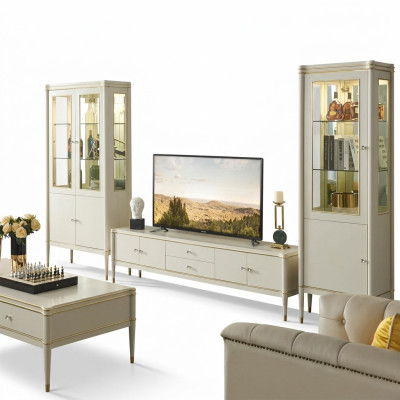 Design parete attrezzata mobile basso 2x armadio mobile TV credenza 3 pezzi set