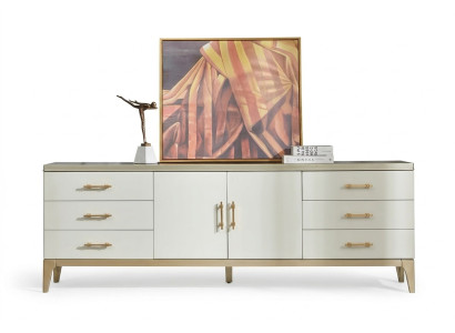 Credenza commode design di lusso armadi in legno bianco comò armadio