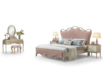 Design camera da letto Letto Letti di lusso in pelle Rosa Doppio Imbottiture Mobili Tessile Nuovo