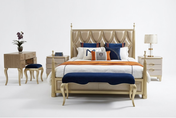 Design camera da letto letto di lusso matrimoniale in legno moderno imbottito mobili 180x200cm